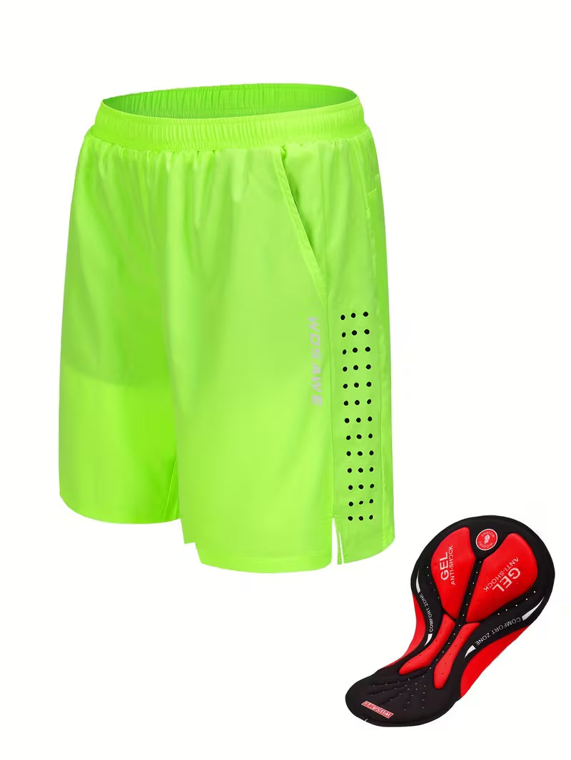 Men’s Casual Mountain Bike Cycling Shorts | Loose Fit MTB Bicycle Pants with 3D Silicone Padding