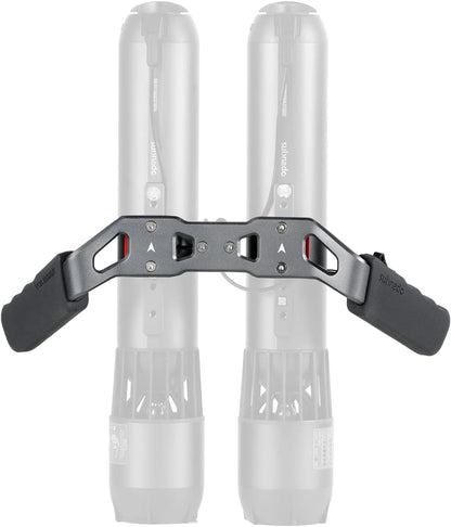 Twin Engine Handle Bracket+ Underwater Scooter 2 Packs with 2 handgrips, 2 Arm Mount Kits, 2 Accessories Mount Rings