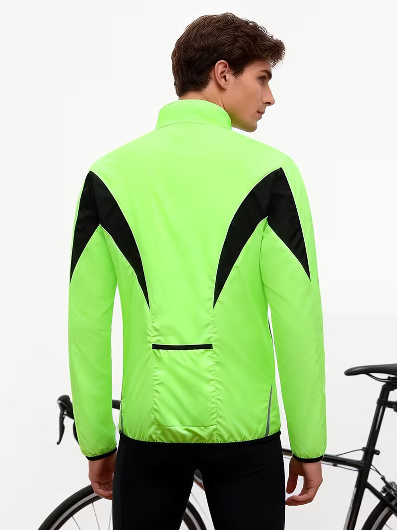 Men’s Windproof & Breathable Cycling Jacket | Lightweight Outdoor Sports Running & MTB Windbreaker