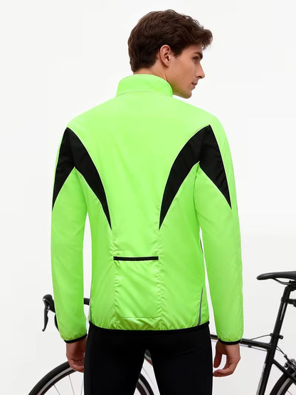 Men’s Windproof & Breathable Cycling Jacket | Lightweight Outdoor Sports Running & MTB Windbreaker