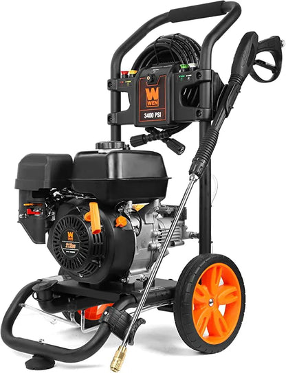 Gas Pressure Washer, 3400 PSI, 2.7 GPM, 212cc Engine, CARB Compliant