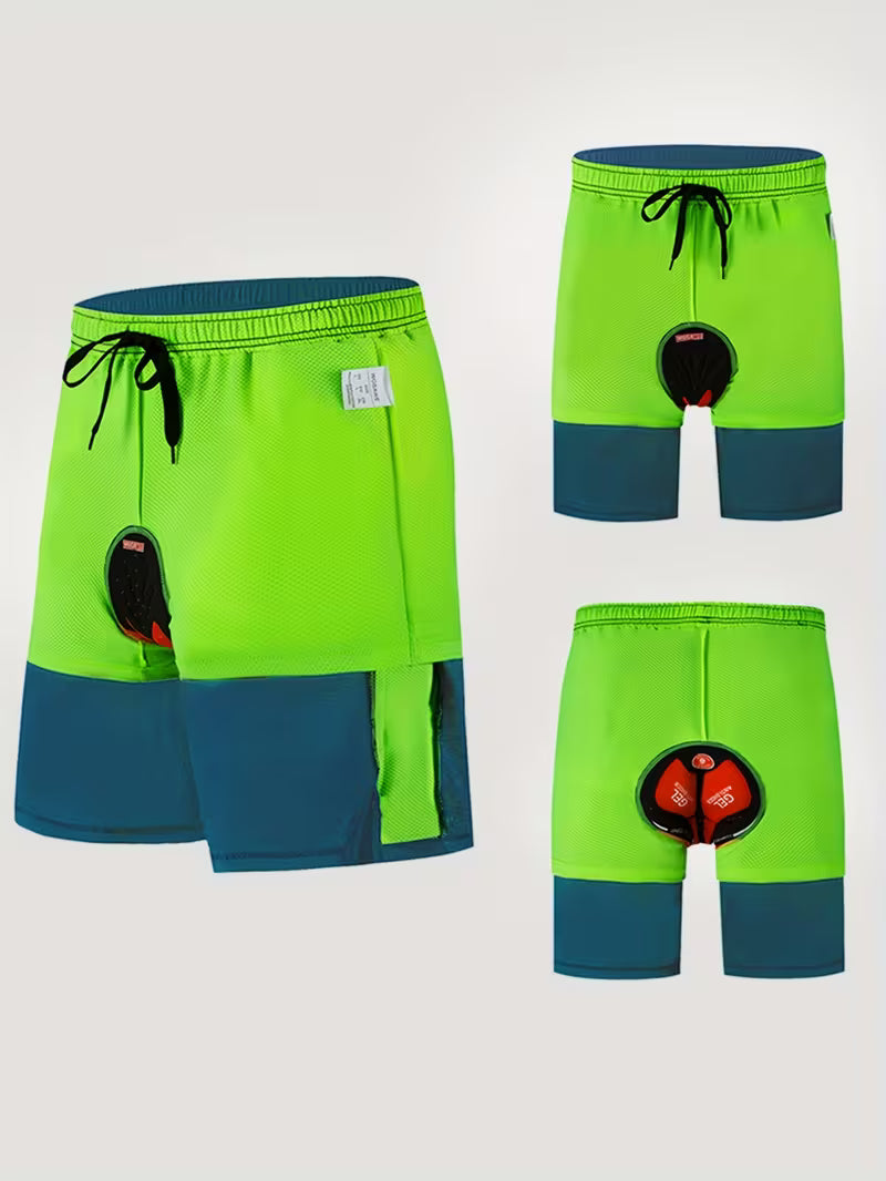 Men’s Casual Mountain Bike Cycling Shorts | Loose Fit MTB Bicycle Pants with 3D Silicone Padding