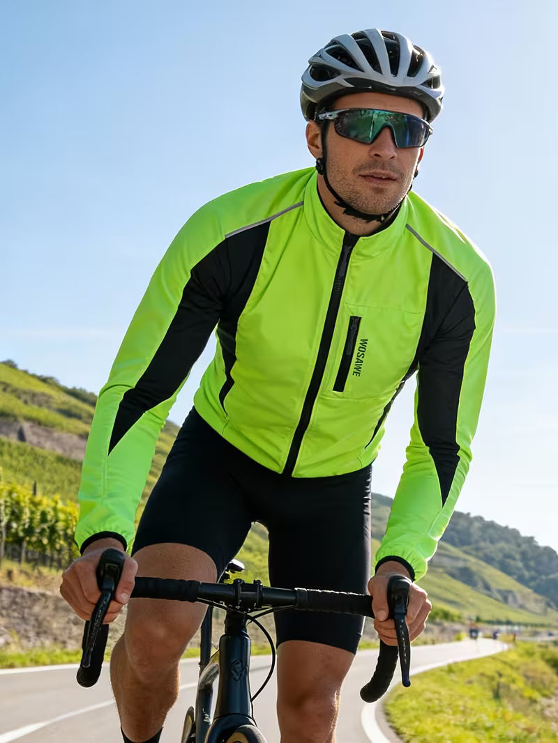 Men’s Windproof & Breathable Cycling Jacket | Lightweight Outdoor Sports Running & MTB Windbreaker