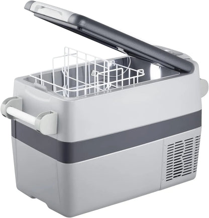 Portable Refrigerator,Portable Freezer,32 Quart(30L) Electric Cooler,Car Refrigerator,12/24V DC Cable & 110/240V AC,Car Fridge for Camping,Truck,RV,Travel,Fishing