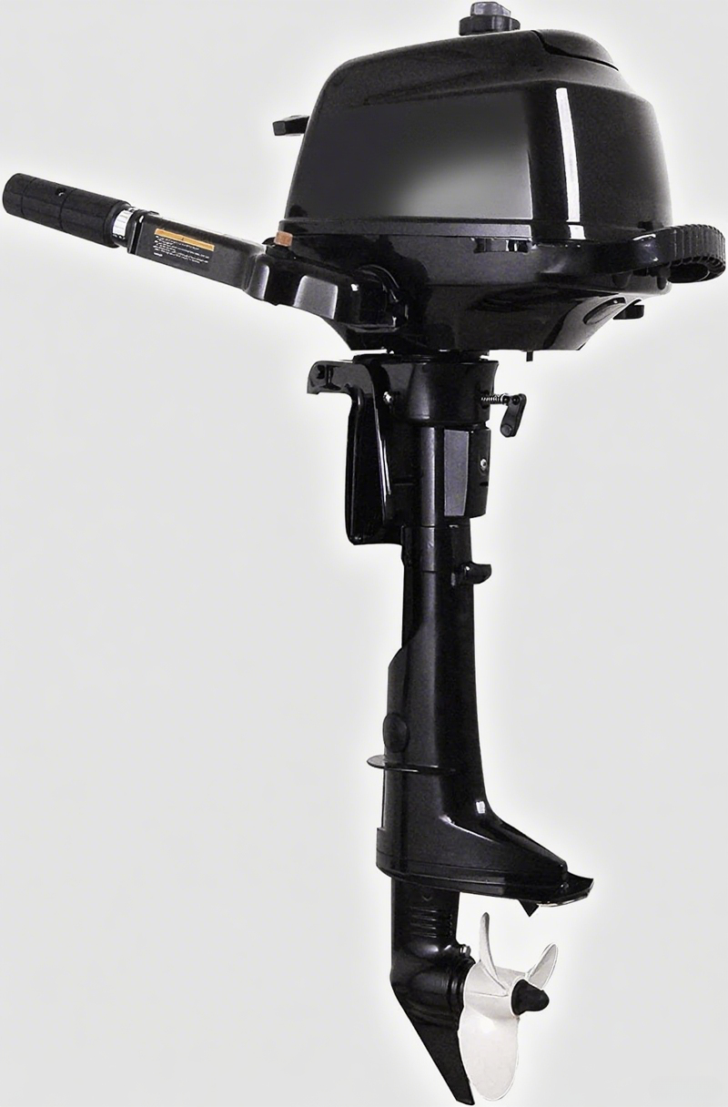 2.6 hp Outboard Motor with Short Shaft, Black