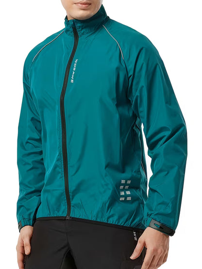 Men’s Casual Outdoor Cycling Jacket & Running Windbreaker | Lightweight Green Trench-Style Sports Coat