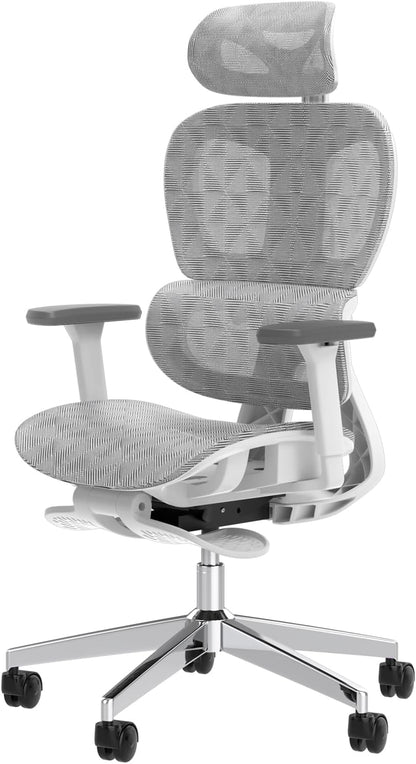 Ergonomic Office Chair – High Back Mesh Desk Chair with 3D Adjustable Armrests, Wheels, for Home and Office (Black)