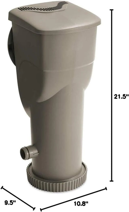 Gallons Per Hour 2 in 1 Filter Pump and Skimmer System with Clamps and 1.5 Inch Hose Fitting for Above Ground Swimming Pools