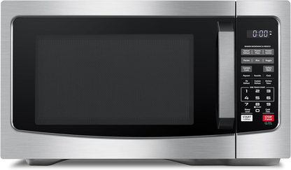 Air Fryer Combo 8-in-1 Countertop Microwave Oven, with Convection, Broil, Odor Removal Mode, 12.4" Position Memory Turntable, Child-Lock, 1.0 Cu.ft, Black Stainless Steel
