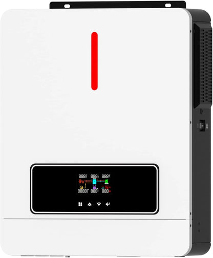 3600W Hybrid Pure Sine Wave Power Inverter with 120A MPPT Solar Charger .dc 24V to ac 110v 60HZ Solar Converter for Home,Car ＆Cabin (DC24V(Range20V-30V) 3600VA)