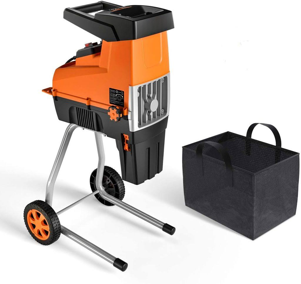 Wood Chipper, 15-Amp Garden Shredder, 60L Collection Bag