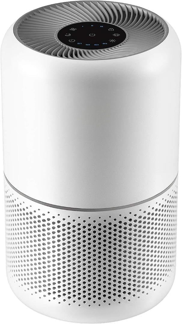Air Purifier for Home Allergies Pets Hair in Bedroom & Standing Fan for Bedroom, 82ft CirculAir 120° Oscillating Fan