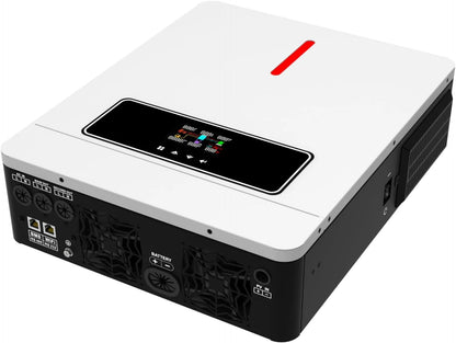 3600W Hybrid Pure Sine Wave Power Inverter with 120A MPPT Solar Charger .dc 24V to ac 110v 60HZ Solar Converter for Home,Car ＆Cabin (DC24V(Range20V-30V) 3600VA)