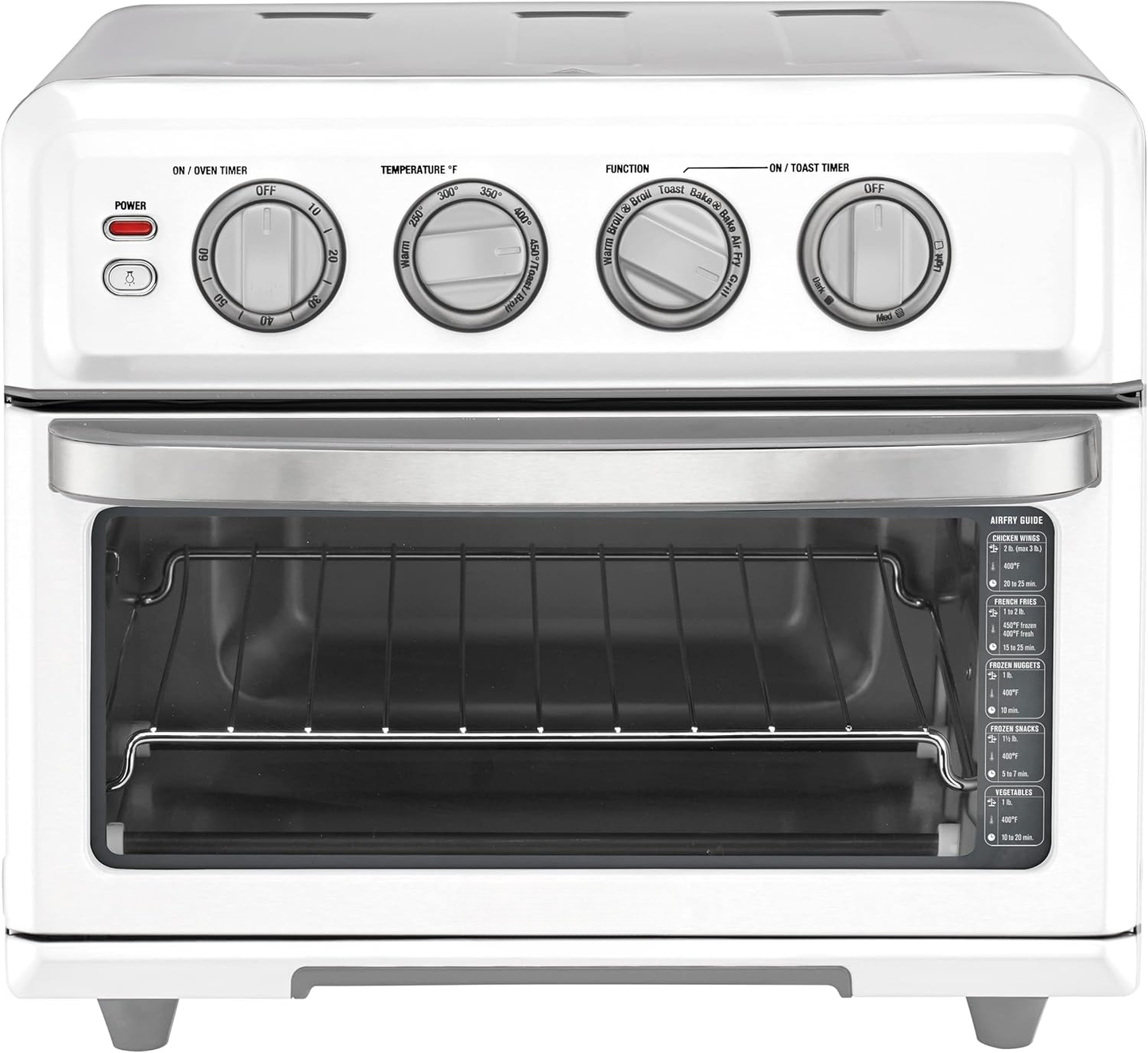 Air Fryer + Convection Toaster Oven, 8-1 Oven with Bake, Grill, Broil & Warm Options, Stainless Steel