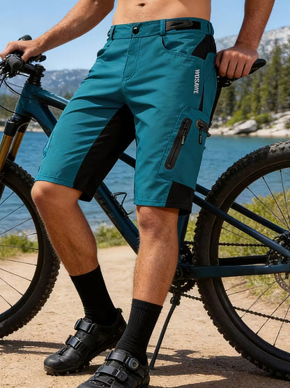 Men’s Multi-Pocket Cargo Cycling Shorts | Loose Fit Casual MTB Mountain Bike & Outdoor Shorts