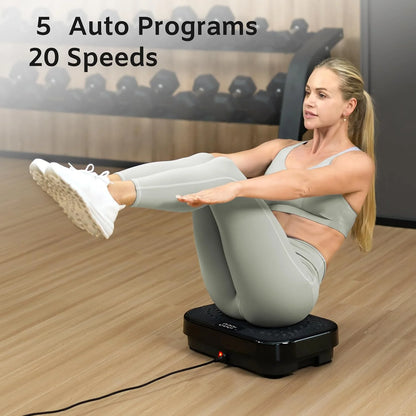 TheNeat Vibration Plate Exercise Machine, Whole Body Workout Vibration Fitness Platform, 330 Lbs Capacity, Low Noise Vibrating Plate Machine for Home & Office, NeatShake