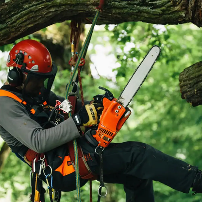 12-inch 26.9-ml gasoline two-stroke chain saw with a top handle